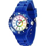 Honey's Heaven Kinder Armbanduhr Jungen und Mädchen - süße Quarzuhr mit modischem Nylon Armband und Lern-Ziffernblatt - Lernu