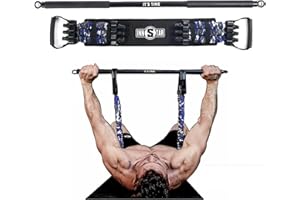 ‎INNSTAR INNSTAR Verstellbares Bankdrück-Band mit Stange, verbesserte Liegestütz-Widerstandsbänder, tragbare Trainingsgeräte für Brustmuskelaufbau, Arm-Expander für Heimtraining, Fitnessstudio, Fitness und Reisen