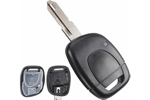 LMD Coque clé plip télécommande sans Emplacement de Pile Compatible avec Renault Clio Kangoo Twingo Scenic Megane Master 1 Bouton avec Lame Vierge NE73