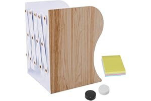 DARUITE Metal Adjustable Book Ends Expanding Heavy Duty Book Ends for Book Shelves Desk Organiser Non-Skid Book Holder for Kids School Supplies, Imitative Wood