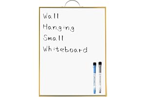 ANLIOTE Petit Tableau Blanc Effaçable à Sec 40 x 30 cm, Portable à Suspendre, Tableau Blanc Magnétique avec Cadre en Aluminium pour Mur, Mini Tableau Marqueur pour Bureau, Maison, Cuisine