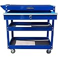 US PRO tool cart tool trolley workstation tool box cabinet blue with lockable ball bearing drawer