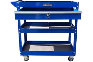 US PRO TOOLS US PRO tool cart tool trolley workstation tool box cabinet blue with lockable ball bearing drawer