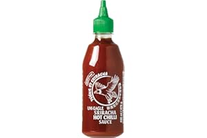 ‎UNI-EAGLE Uni-Eagle Chili Sauce Sriracha scharf – Hot Sauce mit Chilies & Knoblauch ohne Geschmacksverstärker – 1 x 475g