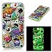 Produktbild OnlyCase iPhone 5C Hülle Handyhülle Schutzhülle, Nachtleuchtender grüner Glühen im dunklen Handy Etui Anti-Kratzer Anti-Staub Case Cover stoßsicherer Mobiltelefon-Kasten, Graffiti