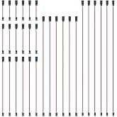 GTIWUNG 30Pcs Servo Extension Cable, 100mm/150mm/300mm/500mm/600mm Jr Servo Extension, Servo Extension Cable, JR Receiver Plu