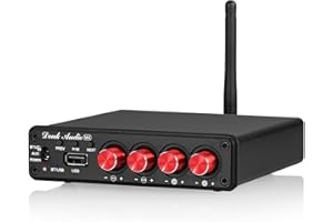 NOBSOUND HiFi Bluetooth 5.0 Digital Power Amplifier Stereo 2/4 Channel Audio Amp USB Player 50W x 4 Output for Versatile Sound Systems