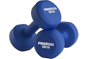 PROIRON Pesi Palestra in Casa Fitness e Palestra Manubri e Pesi Fitness Pesi per Palestra Manubrio (Set di 2) 1-10kg