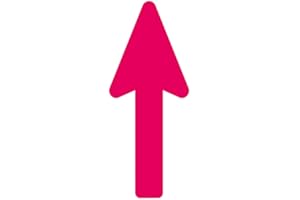 STEMPEL-FABRIK Pack of 2 Arrows Colour: Pink Magenta / Directional - Floor Stickers (Arrow Size 400 x 160 mm) / Marking the Direction of Running in Corridors / Locking Areas / Shop / Office