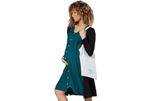 HAPPY MAMA Para Mujer Set Camisón Bata de Premamá Embarazo Lactancia 1009