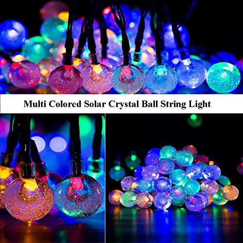 B-right® Außen und Innen 40 LEDs Solar Lichterkette, led lichterkette party, Wasserdicht Weihnachtsbeleuchtung, Beleuchtung für Weihnachten / Hochzeit / Party/Weihnachtsbaum. (Bunt) - 2