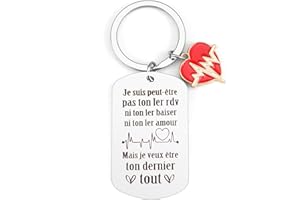 Ktiavo Cadeau Saint Valentin pour Homme Idee Cadeau Couple Original Porte Clef Cadeau Pour Son Copain Anniversaire Cadeau Pour Sa Copine Cadeau Pour Couple Cadeau Couple Personnalisé Amoureu