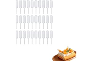 SHENLONG 50pcs Mini Pipette Plastic Pipette 4ML Squeeze Liquid Dropper,Pipettes Dropper Plastic Food Syringe Dessert Mini Pipettes for Chocolate Cupcakes Essential Oils Perfume Mixing Acrylic Paints Lab,Clear