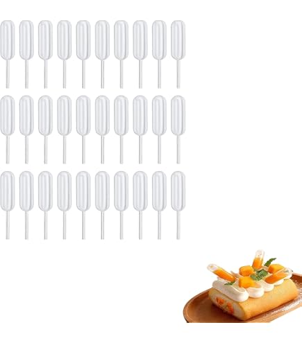 Cupcakes Pipettes, 100 Pcs 4ml Dessert Pipettes, Clear, Dropper
