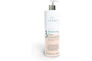 EZERO Aceite Serum Concentrate Plex para Cabellos Dañados con Aminoácidos, Ácido Hialurónico, Manteca de Karité y Aceite de Argán y Ricino - Vegano - Aroma Flor Oriental - Profesional 180 ml