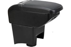 OYHCM Auto Braccioli Compatible with POLO/VW POLO Mk5 6R Vento 2012-2018 Poggiabraccio con vano portaoggetti Console Centrale sostituzione（Nero)