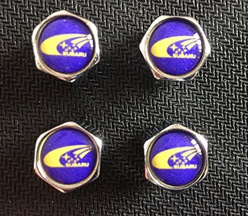 SUBARU WORLD RALLY TEAM SWOOSH WR LTD ALLOY WHEEL DUST VALVE CAPS X4