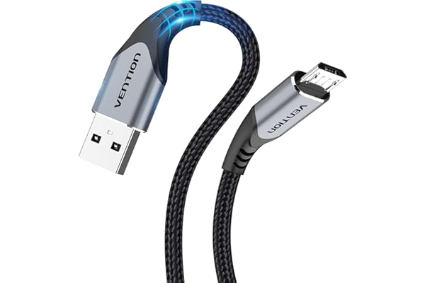 VENTION Cable Micro USB 2m Cable Mando ps4 Cable Cargador ebook Kindle Tejido de Nylon Cable Cargador Android Micro usb