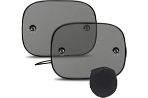 FRECOO Tendine Parasole Auto Bambini, Universali Parasole Auto per Bambini Blocchi Raggi UV nocivi Calore abbagliamento Parabrezza per neonati, bambini e animali domestici 51x 31 cm (2 pezzi)