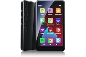 PECSU Reproductor MP3 Android 14 con Spotify, Play Store, Amazon Music, Audible, Libby, Reproductor de música MP4 con Pantalla táctil de 4" para niños con Control Parental, Modo Eye-Care (Negro Espacial)