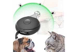 SWEETNEED CHIDA YI Repellente ad ultrasuoni per cani e gatti, Antizanzare Repellente Ultrasuoni Previene Pulci e Zecche, Ricarica USB, Elettrico Repellente Ultrasuoni Anti Zanzare per Anti Zanzare, Ragni, Formiche