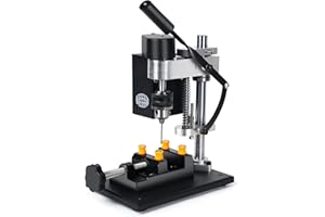 OUYANG Miniatur Standbohrmaschine 250W Leistung Tischbohrmaschine Bohrhub 40mm 7 Gang Einstellbare Geschwindigkeit Ständerbohrmaschine zum Direkten Bohren von Metall, Holz, etc.