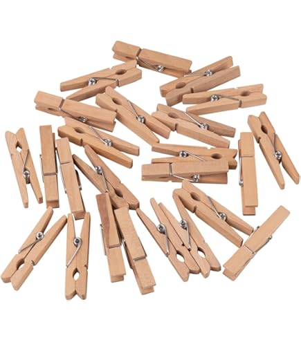 P'tites Pinces à Linge En Bois Blanc - 25 Mm - Lot De 10 à 400