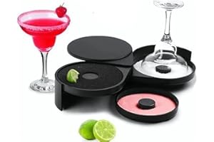 AGATIGE Bar Glass Rimmer, 3 Livelli di Apertura a Rotazione Cocktail Rimmer Guarnizione Per Cocktail Per Bar, Casa