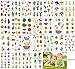 Price comparison product image hello rosa Temporary Tattoos for Kids Girls,25 sheets Cute Fruit temporary tattoo,Fake Tattoo Stickers Cactus Pineapple for Birthday Party