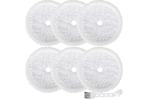 QAQGEAR di Ricambio per mop a Vapore aspirapolvere per Bissell 3115 SpinWave per Pavimenti duri Expert Wet And Dry Robot con Spazzola per la Pulizia (Confezione da 6)