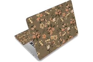 Mibbxea Pegatina para Laptop de 15 15,4 Pulgadas, Protector de Vinilo Reutilizable para Netbook/Notebook de 12,1 a 15,6 Pulgadas, Impermeable y Resistente a Arañazos (074 Flores)