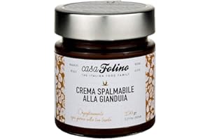 CASAFOLINO ChocoRotto Crema Spalmabile alla Gianduia 220gr Senza Glutine Senza Conservanti Creme Spalmabili Crema Nocciole
