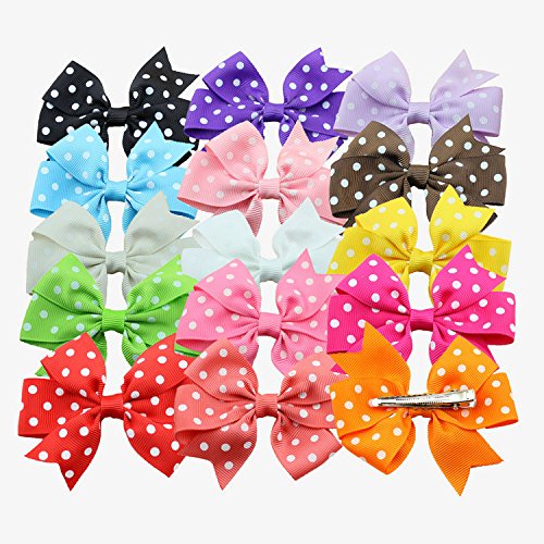 Losuya® 15pcs Children Headdress Ornaments, Little Rib Ribbon Bow Hairpins, Beak Clip, Children Headwear