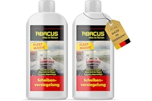 ‎ABACUS ABACUS® Fleet Magic® Scheibenversiegelung Auto | Glasversiegelung | Nanoversiegelung | Regenabweiser mit Lotus-Effekt | Scheibenversiegelung mit Abperleffekt für klare Sicht 2X 250 ml (7101)