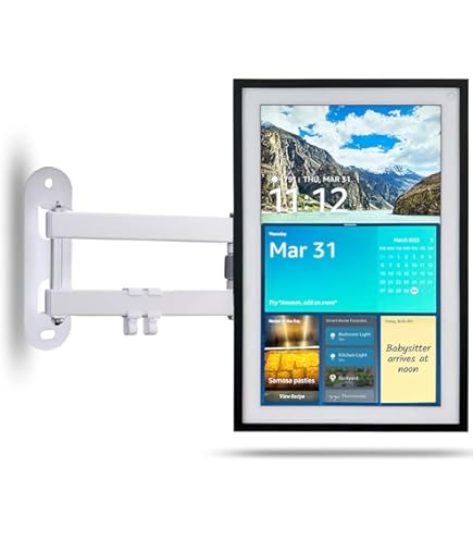 Shinar Wandhalterung Für Echo Show 15 & 21 - Schwenkbar Bis 360° Mit Kabelmanagement