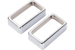 Banworks Open Brass Humbucker Pickup Covers O-Shaped Humbucker Frame Ring for Electric Guitar Pack of 2 JT/SYQG-08 Chrome
