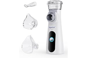 ‎HYGELINK Hygelink Inhalationsgerät Vernebler, Inhalator Set für Kinder und Erwachsene, Tragbar Inhaliergeräte für Atemwegserkrankungen, 2H Lange Laufzeit, 30dB Leise, mit Mundstück und 2 Maske