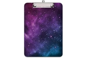 Hnogri Portablocco A4 plastica rigida, Fashion design clipboard a4, Tavolette per appunti e raccoglitori moduliDimensione lettera, Night Sky