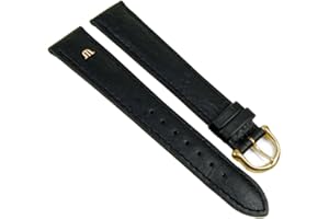 Maurice Lacroix Uhrenarmband Büffelkalb Leder schwarz XL 20898G, Stegbreite:15mm