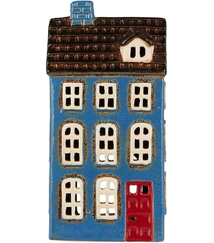 Keramiek theelicht huis Nyhavn in zee blauw, IB Laursen Keramiek theelicht huis Nyhavn in zee blauw, IB Laursen