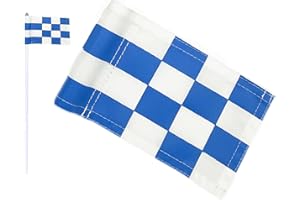 DRSUMLF Bandiere da Golf, Bandiere a Scacchi per buche da Golf, Bandiere Blu e bianco, Bandiere da Golf per esercitazioni, Bandierine, Resistente ai Raggi UV, per Esercizi Domestici e in Cortile