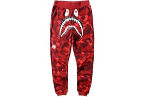 MINIDORA Pantalones para Hombre con 3D Cabeza de Tiburón Pantalón de Moda con Cintura Elástica Pants Casual