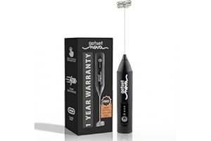 NOVA MILK FROTHER Rechargeable Milk Frother Handheld with Stand - Mini Electric Hand Whisk, Coffee Frother & Mixer Powerful Motor Milk Frothers Coffee Whisk for Hot Chocolate, Cappuccino, Egg- 2 Whisk