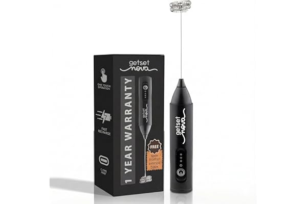 Coffee Frother Electric Rechargeable Coffee Maker Machine for Home Electric Coffee Frother Machine & Milk Whisker with Dual S