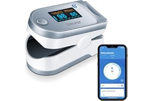 ‎BEURER Beurer PO 60 Pulsoksymetr z Bluetooth, określenie nasycenia krwi tlenem tętniczym