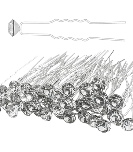 Amaxiu Fermaglio per capelli da sposa con strass, parrucchino da sposa con fiore fermagli per capelli da sposa in cristallo forcine per capelli accessori per capelli da sposa per donne (oro rosa