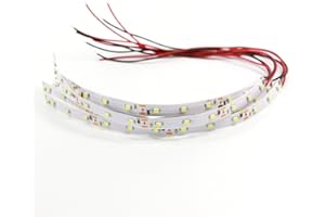 EVEMODEL DD08WM 5pcs Precablato Warm Bianco Striscia Led 3528 SMD LED Luce Autoadesiva 12V ~ 18V 20CM per il layout del modello di treno Nuovo