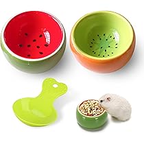Ciotole Ceramica Per Criceti 2PCS - Design Frutta, 8x4 Cm, Per Animali Piccoli Come Ricci E Uccelli - Foto 8