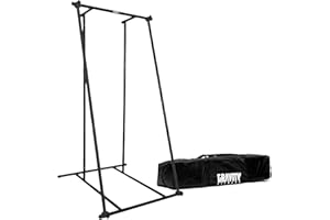 Gravity Fitness Pull-Up Bar - Portable Pull-Up Rack Home Gym Equipment, Calisthenics, & Bodyweight Training - Adjustable Pull-Up Rack & Dip Station