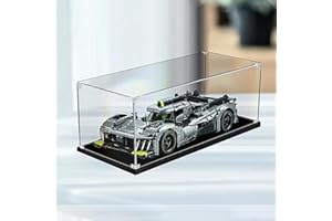 TIRFF Szafka akrylowa kompatybilna z Lego 42156 Technic Peugeot 9X8 24H Le Mans Hybrid Hypercar, pyłoszczelna wizytówka dla Lego 42156 (zestaw Lego nie jest dołączony) (styl A)